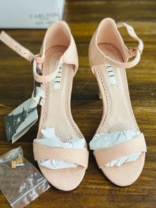 Never used with tag peach pink high heels