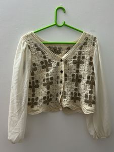 Crochet Trimmed Top