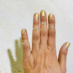 Pure Silver Toe Ring Piece Of 4