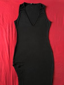 Shein Black Slit Party Dress