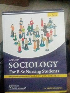 Applied Sociology Textbook For 1 Sem B.Sc Nursing