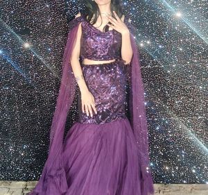 purple mermaid dress for women