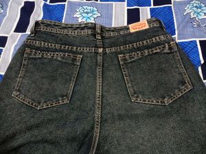 Preloved Black Wide-Leg Denim Jeans