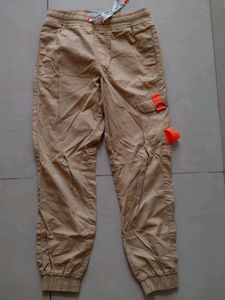 Boys' Khaki Cargo Joggers