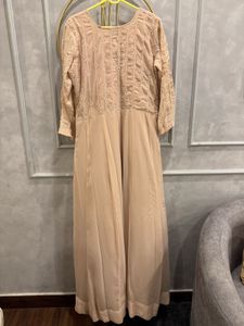 Elegant peach Anarkali Suit