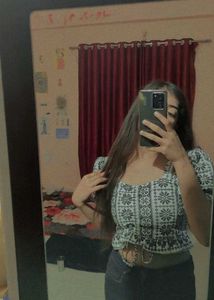 Patterned Crop Top