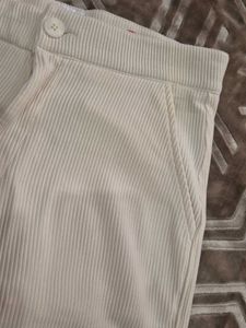 New Beige Corduroy Cargo Pants