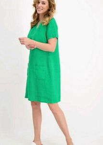 Green Pocket Tunic Dress