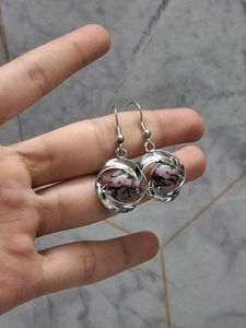 Rhodonite Stone Earrings