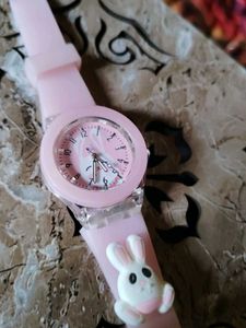 Pink Bunny Accent Watch