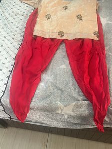 Dhoti Style Silk Blend Suit Holi Sale 50% Off