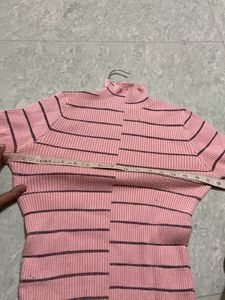Baby pink Sweater T Shirt For Women