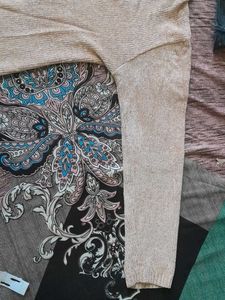 Beige Button-Down Cardigan