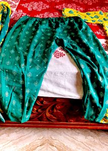 New Yellow &amp; Green Kurta Set