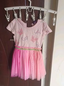 Cute Pink Butterfly Dress