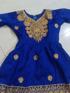 Blue Embroidery Frock