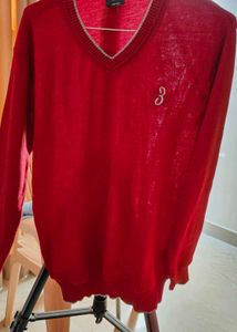 Red V-Neck Sweater