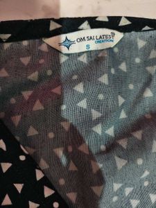 Black &amp; White Print Mini Dress