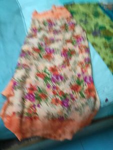 Set of 3 Floral Print Saris