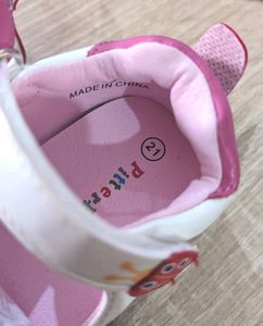 Baby Girl Shoes - White &amp; Red