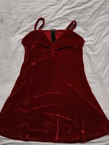 Red Velvet Mini Dress