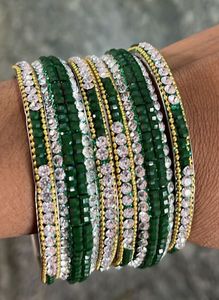 Green Stone Bangles