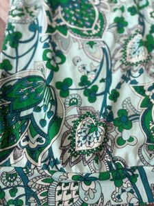 Green Paisley Tie Strap Tank Top