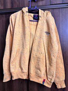 Okia Printed Zippered Double Layered Hooded Jacket