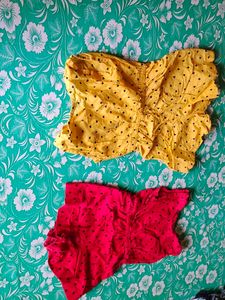 Heart Print Rompers - Set of 2