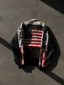 Vintage USA Flag Bomber Jacket