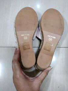 Light pink platform wedges