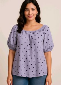 Heart Print Top