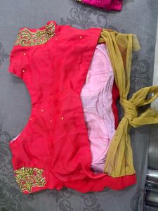 Red Embroidered Blouse