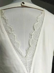 Elegant White Lace Trim Top