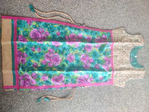 Floral Print Indian Dress Set