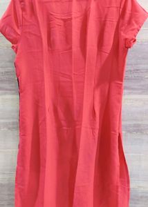 Red And Black Flower Print Kurta