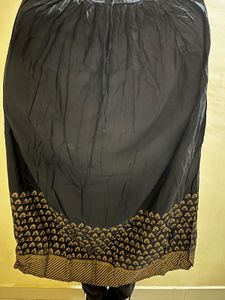 Elegant Black Ethnic Skirt