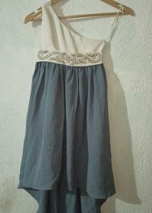 Cute Girls&#39; Party Dress with one shoulder