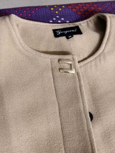 Women Elegant Tan winter Coat