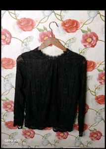 Combo Off 3 Elegant Black Sheer Top