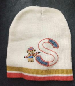 Customized Beanie With Cartoon Bear Design