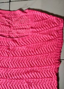 Pink Knit Sleeveless Top