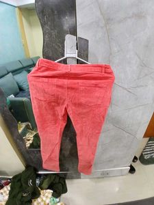 Coral Corduroy Pants