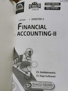 FINANCIAL ACCOUNTING -ll SEMISTER -ll B.COM