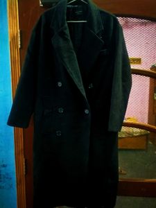 unisex Elegant Black Overcoat