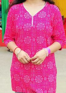 Pink Floral Print Tunic