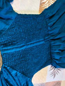 Blue Ruffled Top