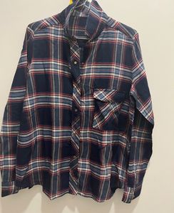 Big size Printed Check shirt