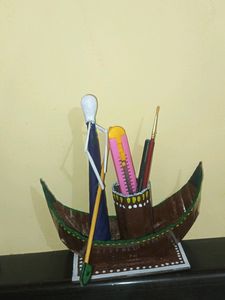 Hand Craft Boat⛵ And Pen Stand