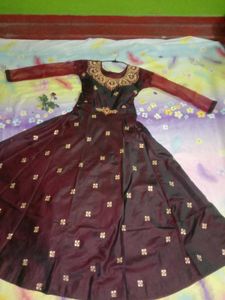 Elegant Brown Ethnic Gown